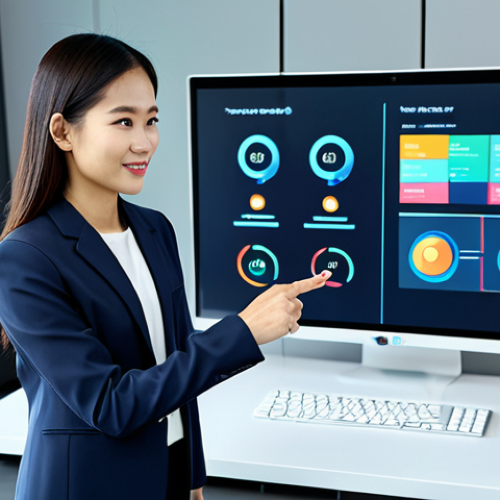 **
"A Thai businesswoman in a professional, modest business suit, presenting a modern UI/UX design concept on a holographic display. Background is a bright, collaborative open office space with diverse team members. Fully clothed, appropriate attire, safe for work, professional, perfect anatomy, natural proportions, high quality, well-formed hands, proper finger count, family-friendly."
**