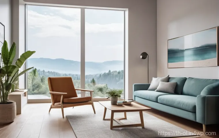 생태적 인터페이스의 글로벌 트렌드 - **Prompt 1: Seamless Morning in a Smart Home**
A bright, inviting modern living room bathed in s...