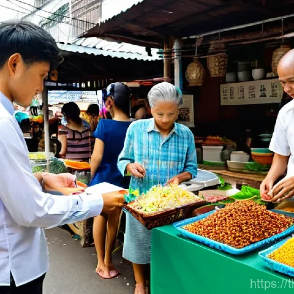 생태적 인터페이스 개발을 위한 필수 스킬 - **Prompt 1: Understanding Users in a Thai Context for Eco-Interface Design**
"A vibrant, bustlin...