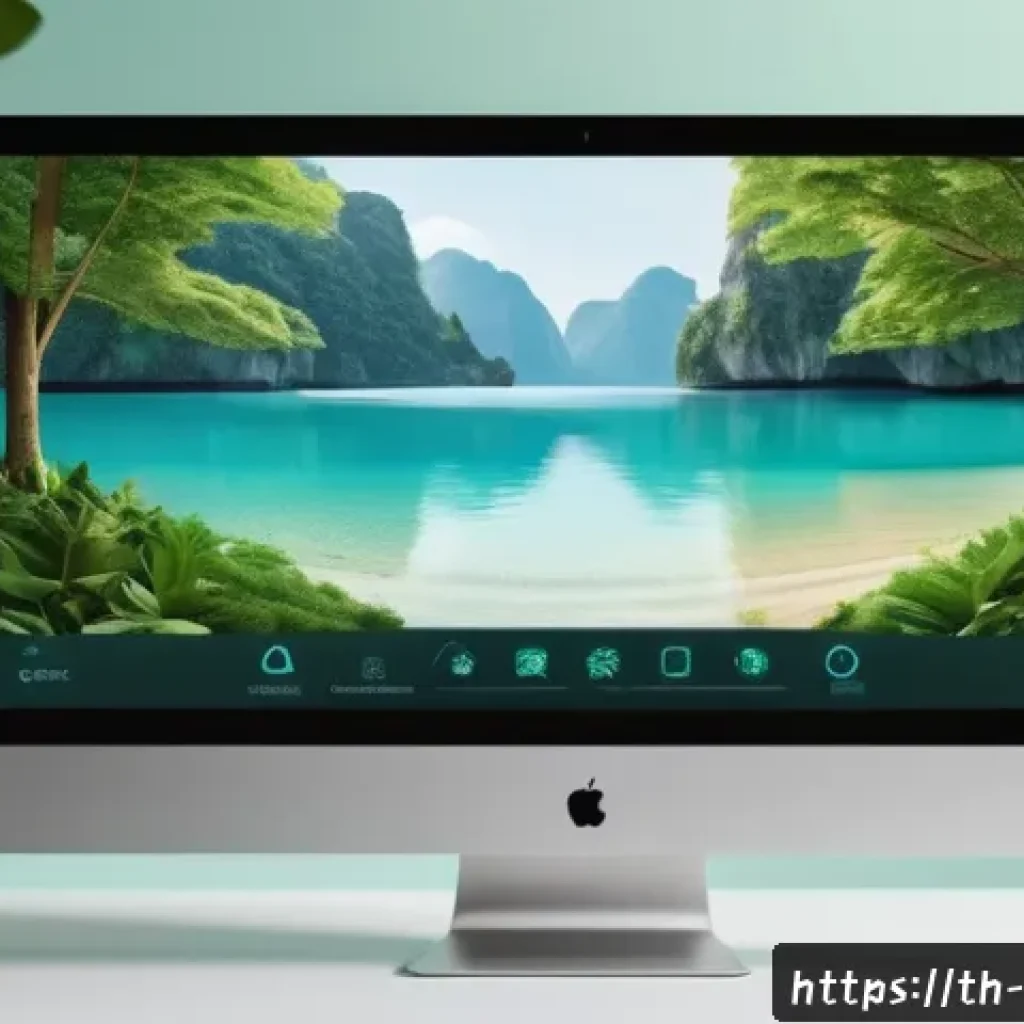생태적 인터페이스 구현을 위한 필수 요소 - A serene user interface design concept showcasing a nature-inspired color palette with soft pastel g...