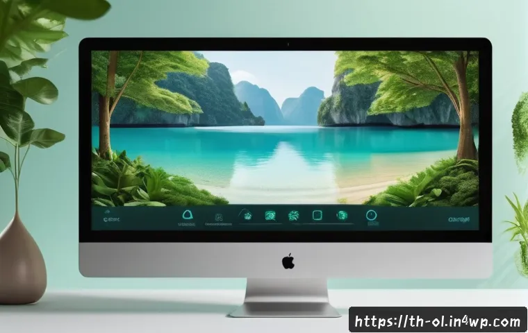 생태적 인터페이스 구현을 위한 필수 요소 - A serene user interface design concept showcasing a nature-inspired color palette with soft pastel g...